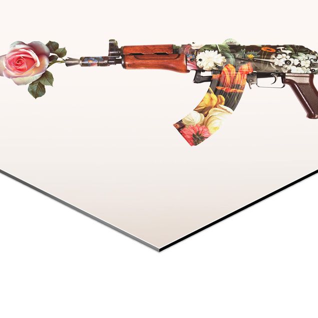 Bilder Hexagon Waffe mit Rose