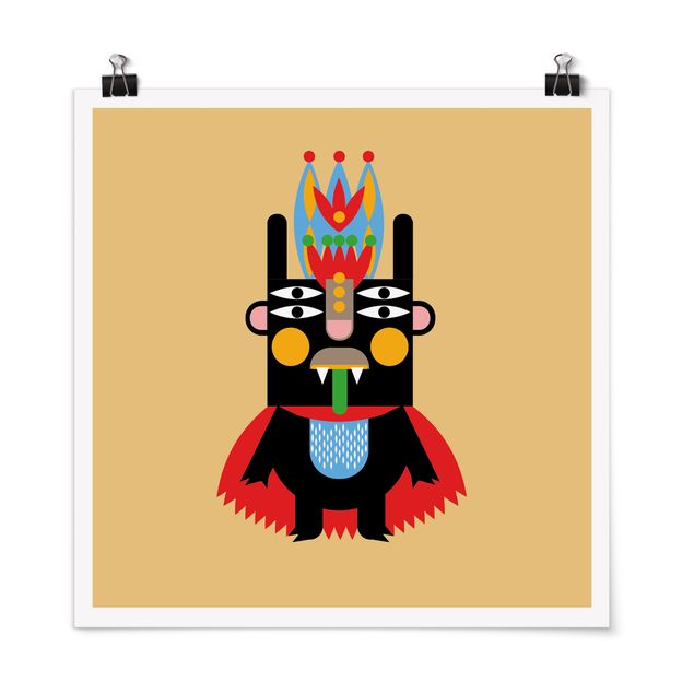 Tiere Poster Collage Ethno Monster - König