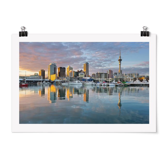 Wandbilder Architektur & Skyline Auckland Skyline Sonnenuntergang