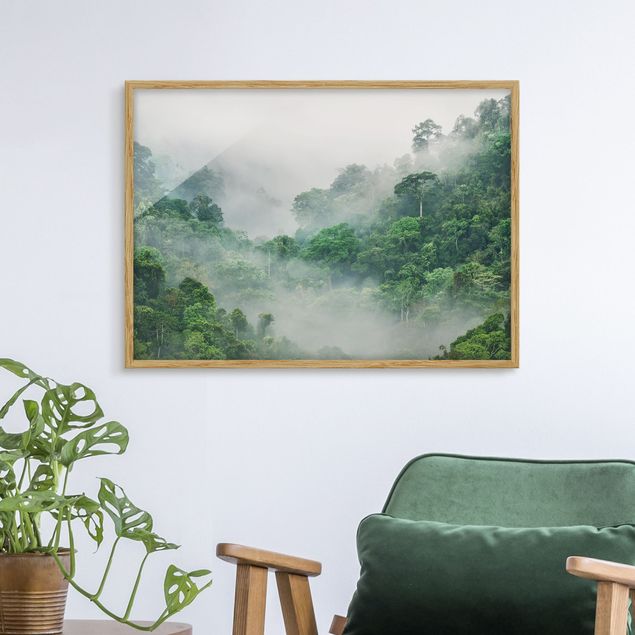 Wanddeko Küche Dschungel im Nebel