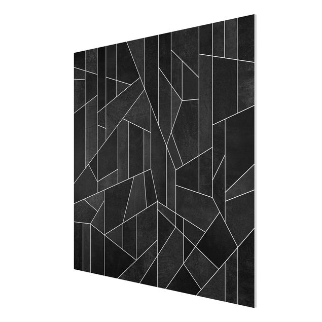 Wandbilder Muster Schwarz Weiß Geometrie Aquarell