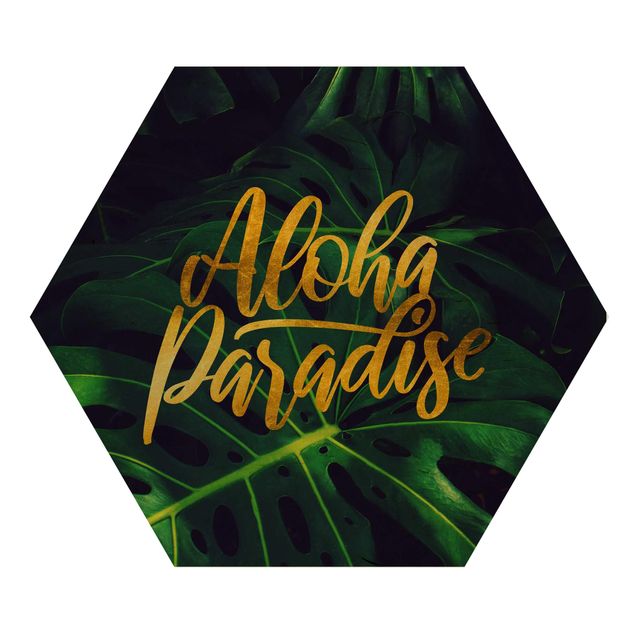 Bilder auf Holz Dschungel - Aloha Paradise