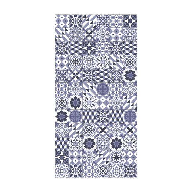 Teppich modern Geometrischer Fliesenmix Violett