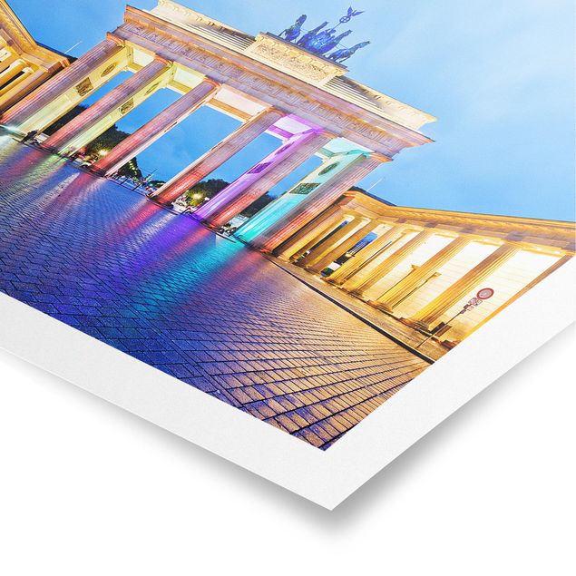 Wandbilder Architektur & Skyline Erleuchtetes Brandenburger Tor