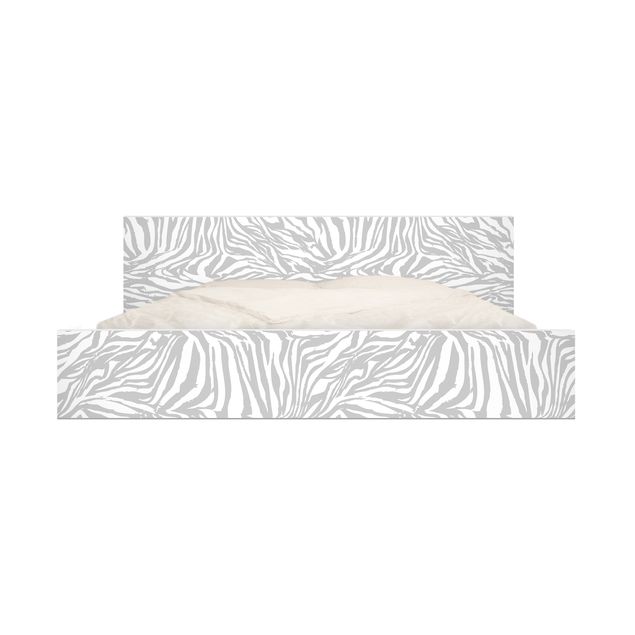 Möbelfolie Zebra Design hellgrau Streifenmuster