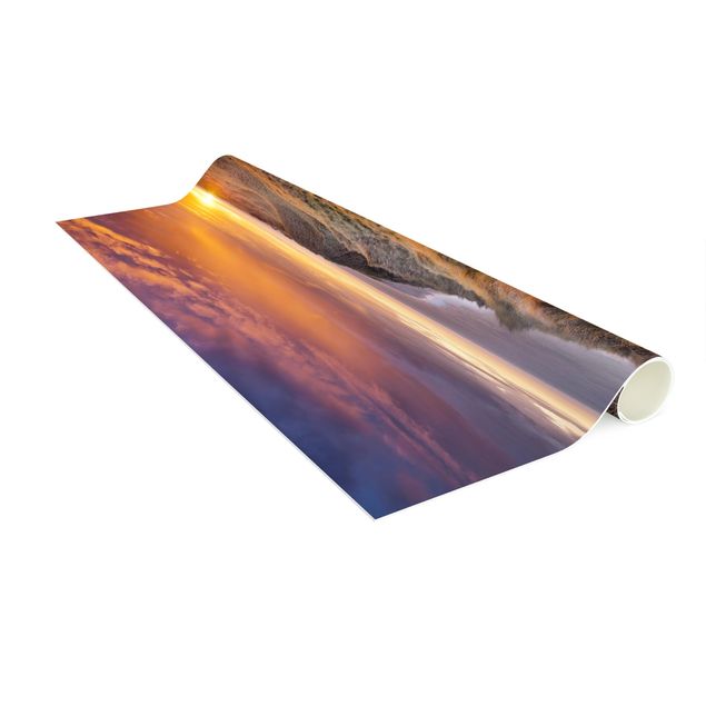 Teppich modern Sonnenaufgang am Strand auf Sylt