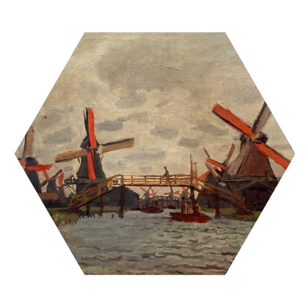 schöne Bilder Claude Monet - Windmühlen Zaandam