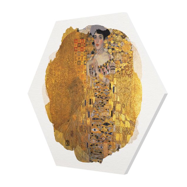 Wandbilder Modern Wasserfarben - Gustav Klimt - Adele Bloch-Bauer I