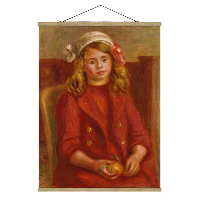 Wandbilder Kunstdrucke Auguste Renoir - Junges Mädchen mit Orange