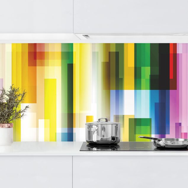 Wanddeko Küche Rainbow Cubes