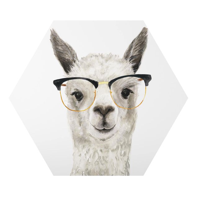 schöne Bilder Hippes Lama mit Brille I