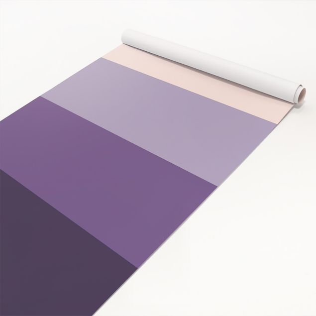 selbstklebende Klebefolie 3 violette Streifen Blütenfarben & helle Kontrastfarbe
