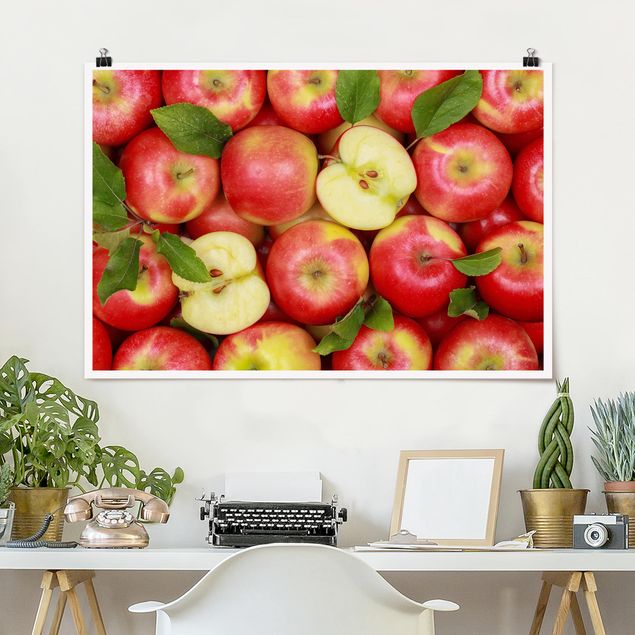 Wanddeko Küche Saftige Äpfel