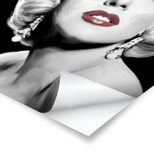 Poster Marilyn mit Ohrschmuck