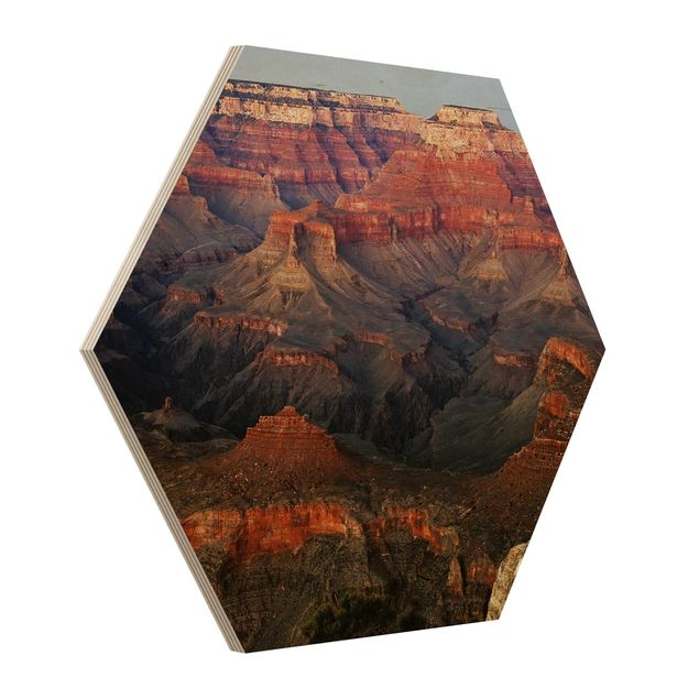 Holzbilder Grand Canyon nach dem Sonnenuntergang