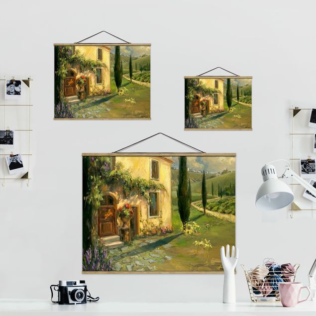 Wandbilder Modern Italienische Landschaft - Zypresse