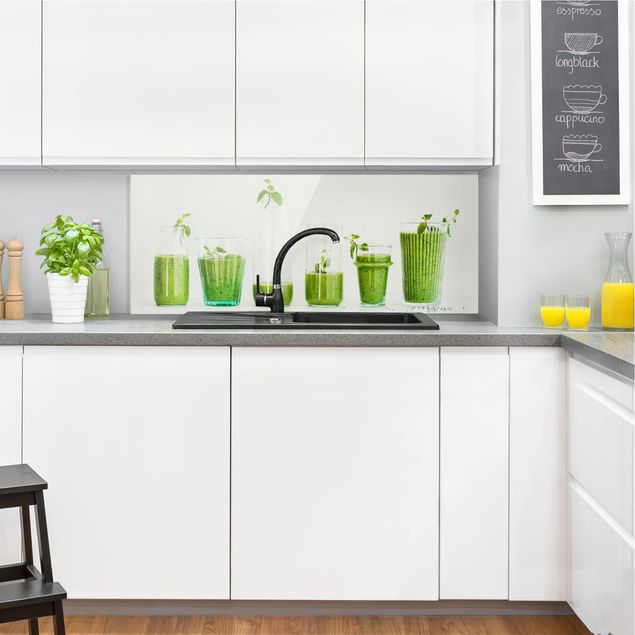 Spritzschutz Küche Glas Grüne Smoothie Kollektion