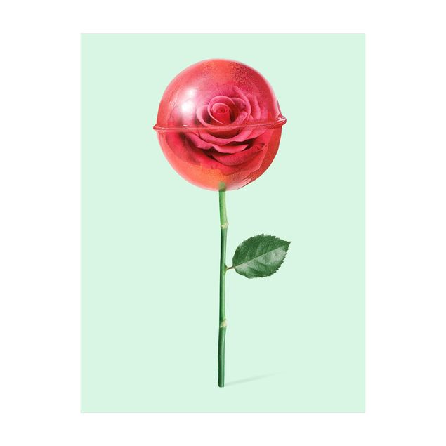 Teppich Blumen Rose mit Lollipop