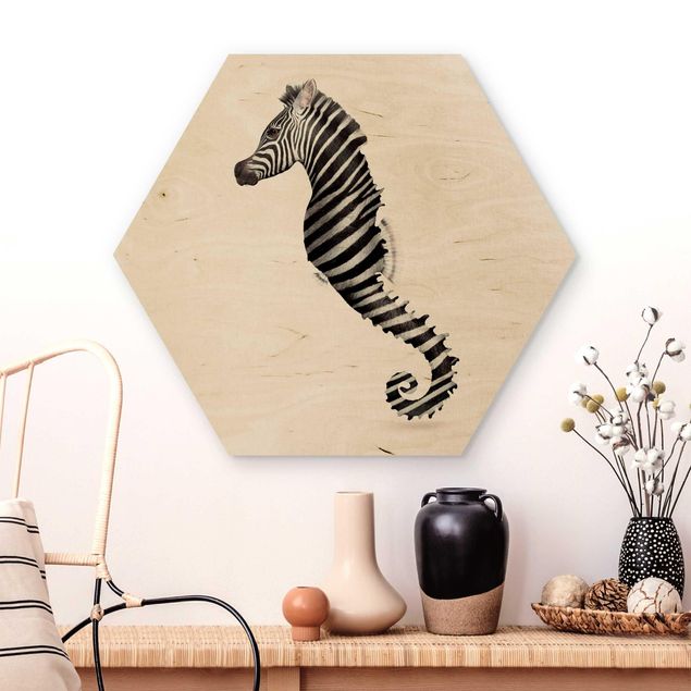 Küche Dekoration Seepferdchen mit Zebrastreifen