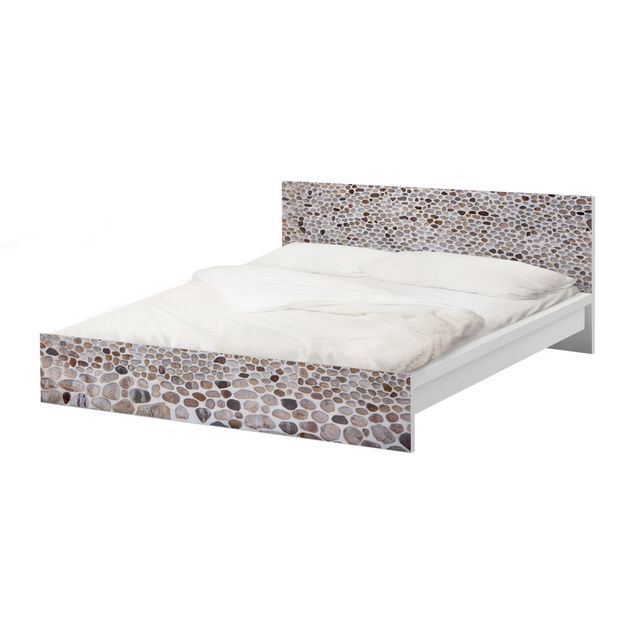 Möbelfolie für IKEA Malm Bett niedrig 140x200cm - Klebefolie Andalusische Steinmauer