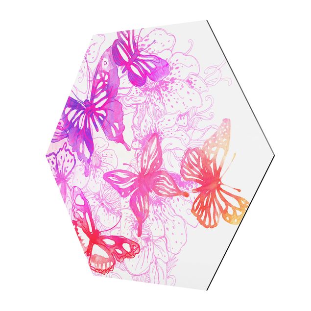 Hexagon Bilder Schmetterlingstraum