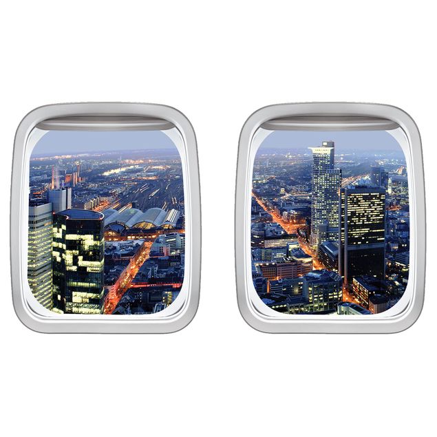 Küche Dekoration Doppelfenster Flugzeug Frankfurt