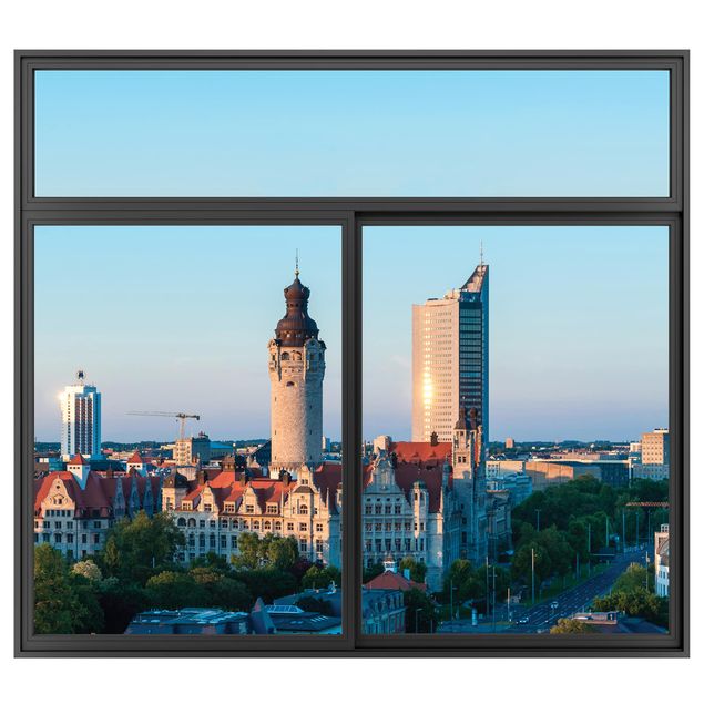 Küche Dekoration Fenster Schwarz Leipzig Skyline