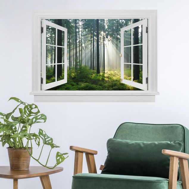 Wanddeko Küche Offenes Fenster Enlightened Forest