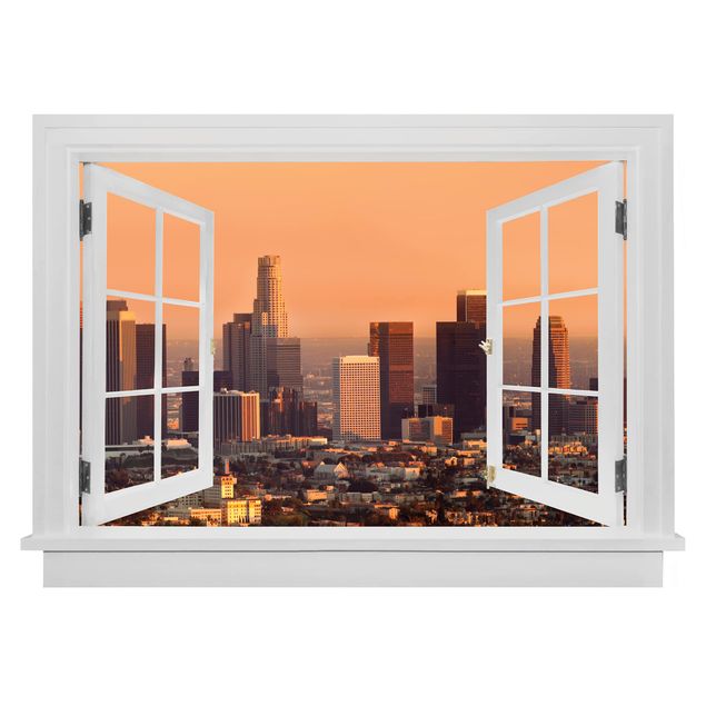 Wanddeko Küche Offenes Fenster Skyline of Los Angeles