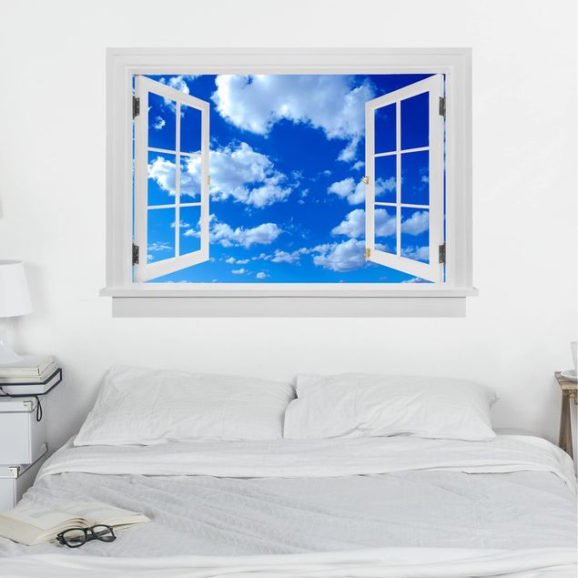 Wanddeko Küche Offenes Fenster Wolkenhimmel