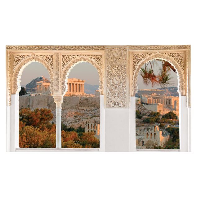 3D Wandtattoo Verzierte Fenster Akropolis