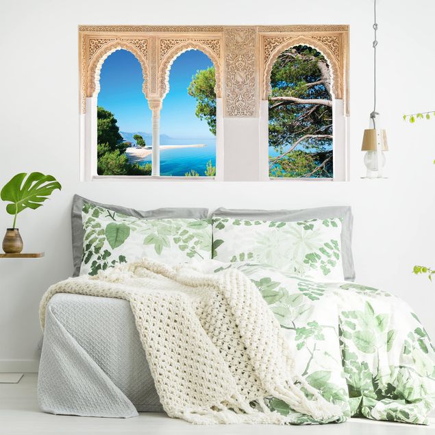 Autocolantes de parede Ilhas Verzierte Fenster Hidden Paradise
