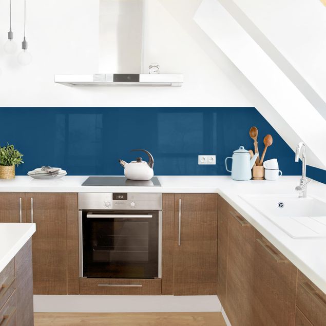 Küchenrückwand Folie einfarbig Preussisch-Blau