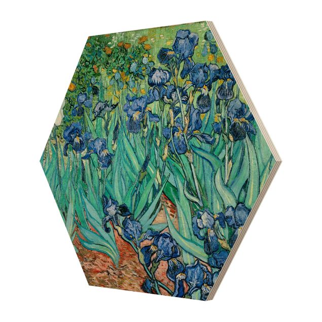 Holzbilder Blumen Vincent van Gogh - Iris