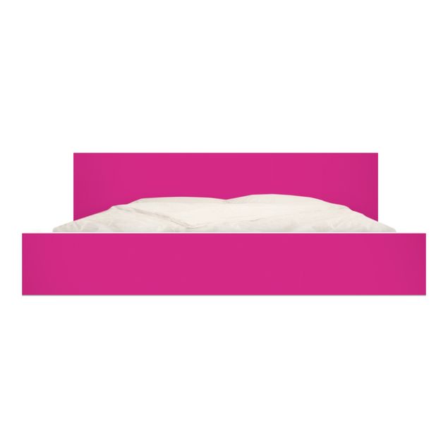 Möbelfolie für IKEA Malm Bett niedrig 180x200cm - Klebefolie Colour Pink