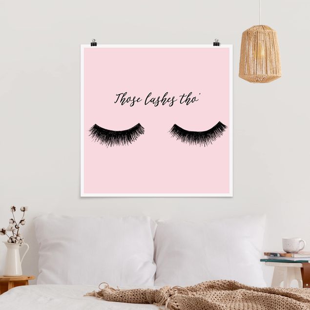 Spruch Poster Wimpern Chat - Lashes