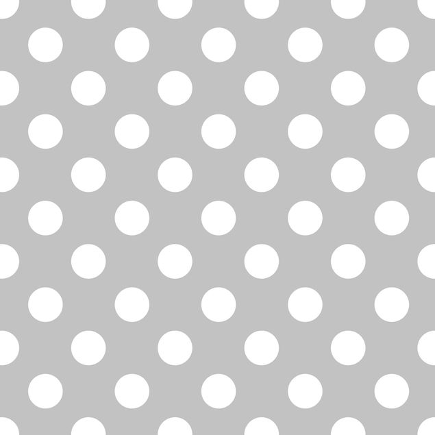 Dekorfolie grau Punkte in Weiß auf Grau