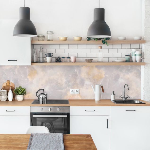 Küchenrückwand Folie Steinoptik Onyx Marmor