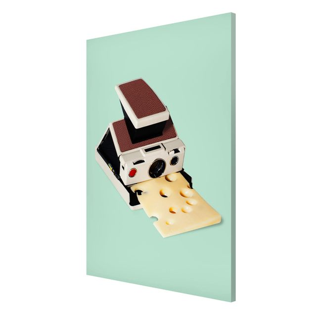 Wandbilder Modern Kamera mit Käse