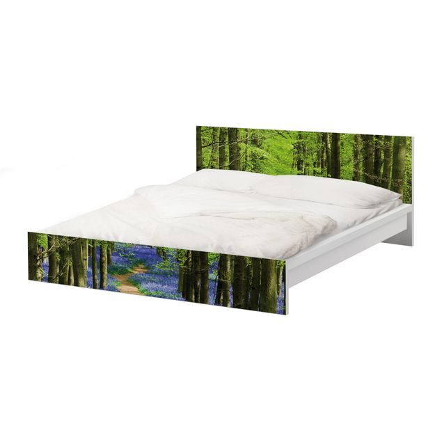 Möbelfolie für IKEA Malm Bett niedrig 140x200cm - Klebefolie Wanderweg in Hertfordshire