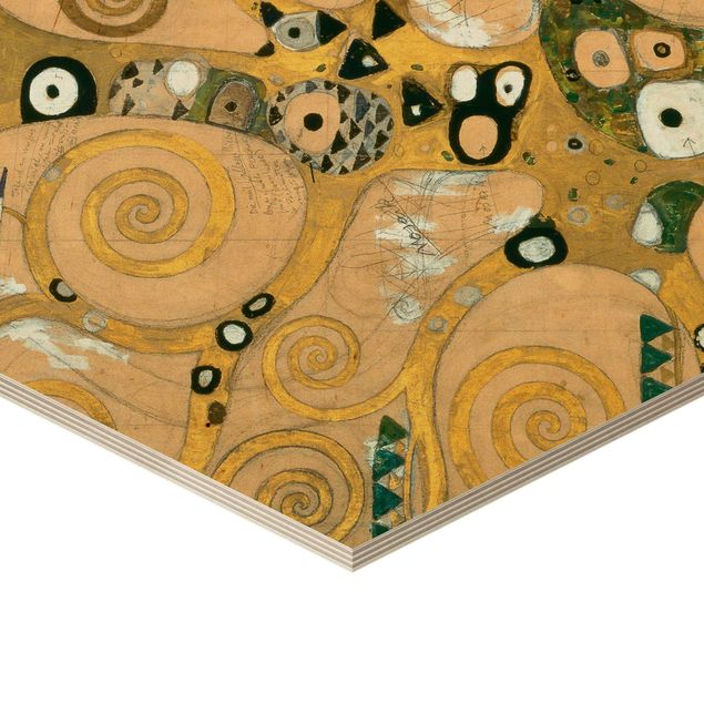 Wandbild Holz Gustav Klimt - Der Lebensbaum