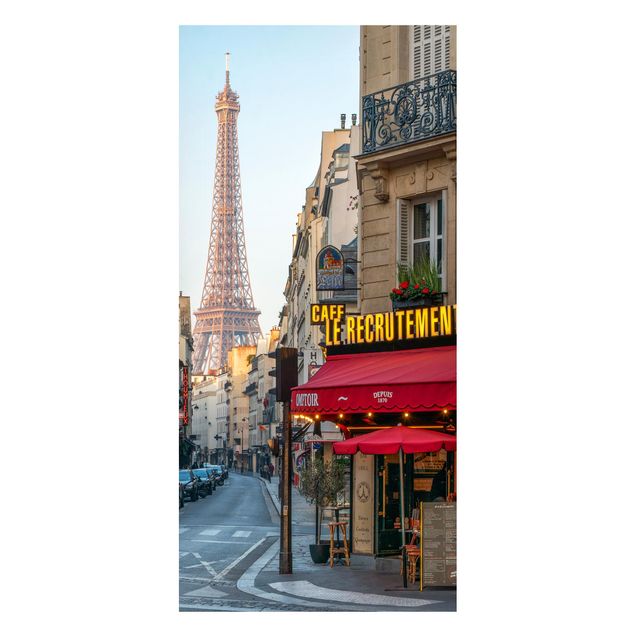 Magnettafel - Straße von Paris - Panorama Hochformat