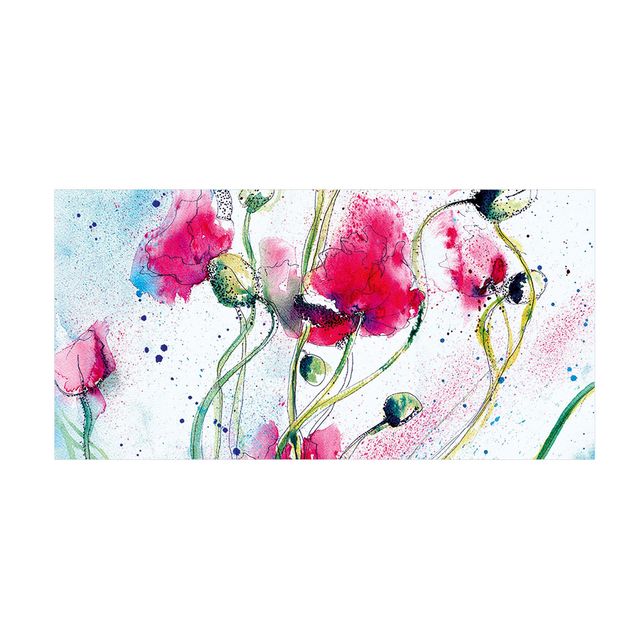 Teppich modern Painted Poppies