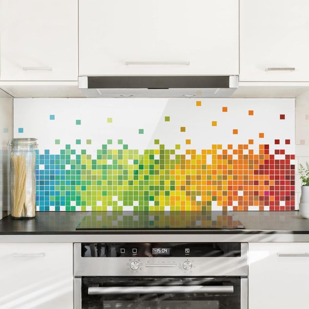Küche Dekoration Pixel-Regenbogen