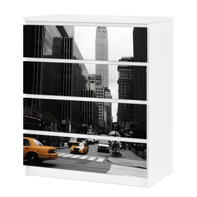 Möbelfolie für IKEA Malm Kommode - selbstklebende Folie Empire State Building