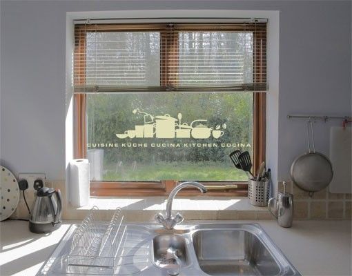 Fenster Aufkleber No.UL926 Küchensilhouette