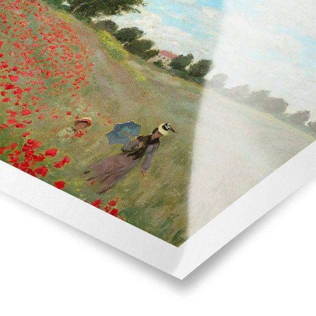 Kunstkopie Poster Claude Monet - Mohnfeld bei Argenteuil