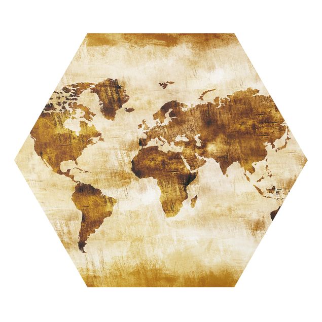Foto auf Hartschaumplatte No.CG75 Map of the World