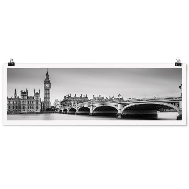 Poster Skyline Westminster Brücke und Big Ben