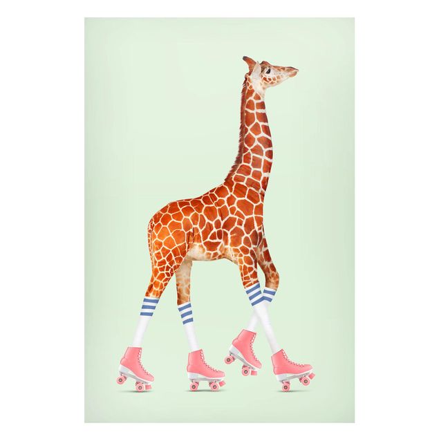 Küche Dekoration Giraffe mit Rollschuhen